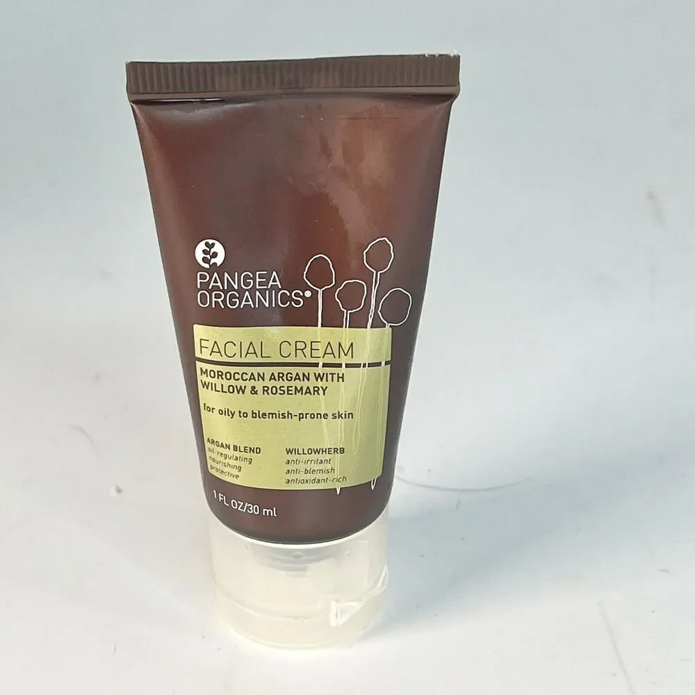 Pangea Organics Facial Cream Moroccan Argan Willow Travel 1 fl oz 30ml New